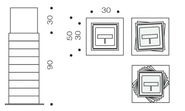 Chimenea a Etanol RUBIK 900 (Horus)