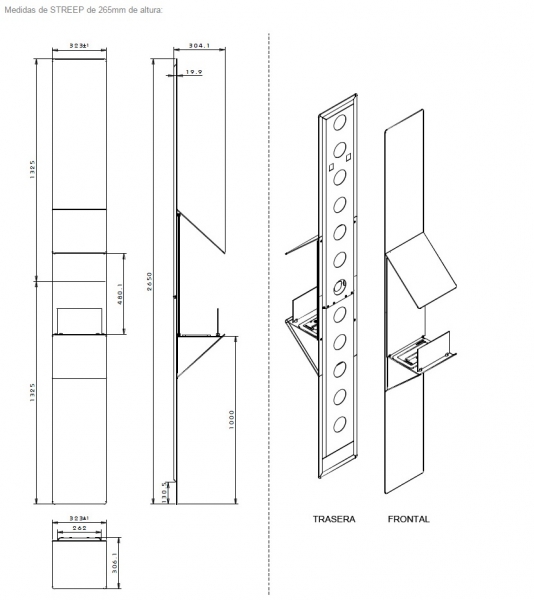 Chimenea a Etanol STREEP (Horus)