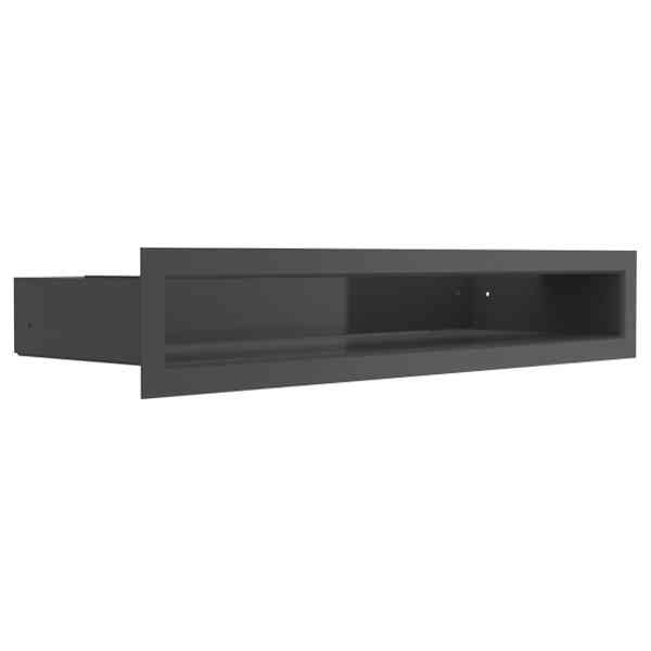 REJILLA APAISADA OPACA LUFT 40 CM X 6 CM NEGRA (Kratki)