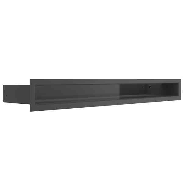REJILLA APAISADA OPACA LUFT 60 CM X 6 CM NEGRA (Kratki)