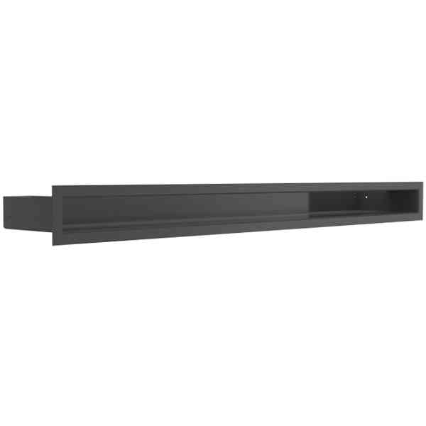 REJILLA APAISADA OPACA LUFT 80 CM X 6 CM NEGRA (Kratki)