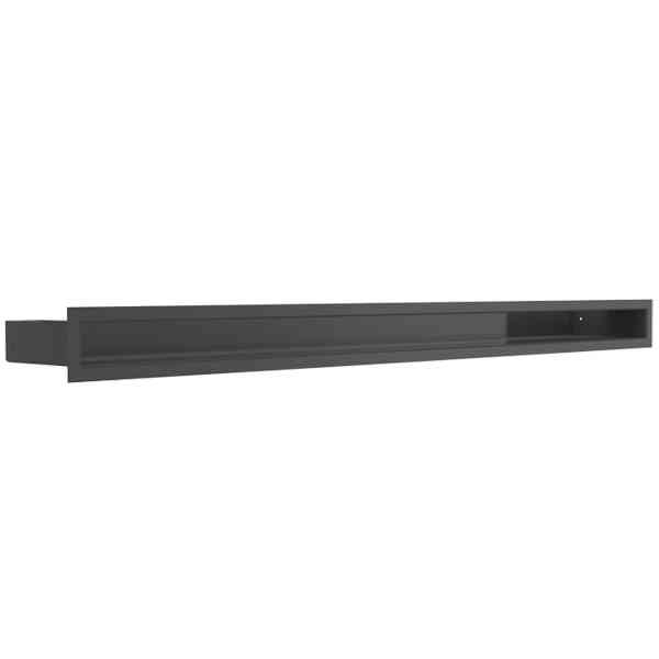 REJILLA APAISADA OPACA LUFT 100 CM X 6 CM NEGRA (Kratki)